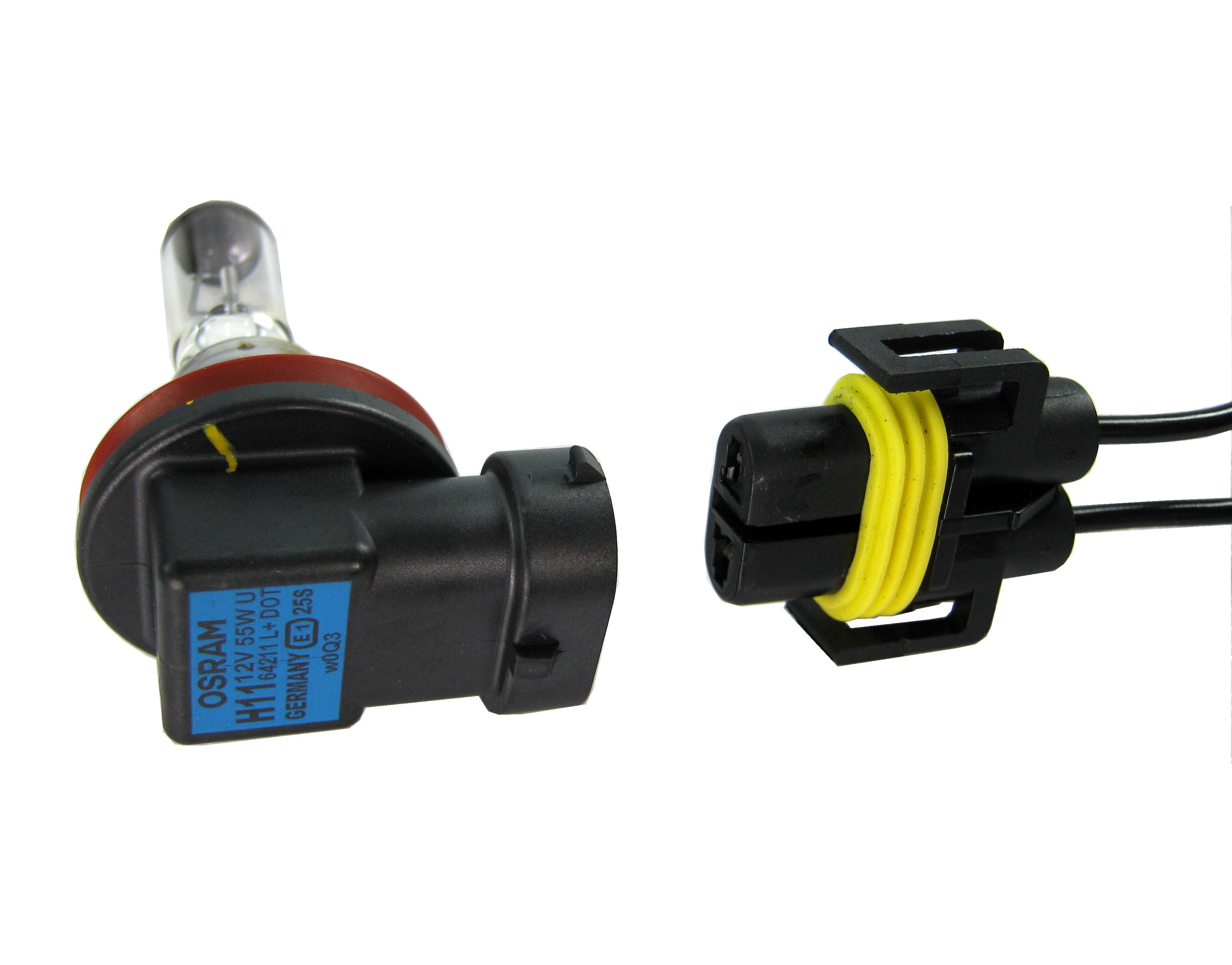 H11 bulb connector plug socket fog lamp head light new loom 711 audi vw